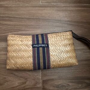 Woven Tan Clutch with Striped Accent - Philippines